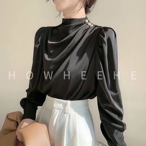 莱裳唐汇服饰旗舰店缎面衬衫