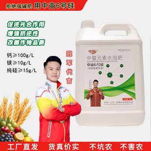中亩6号硅钙镁硅硼锌铁调土增强根系茎叶冲施防裂膨果增产水溶肥
