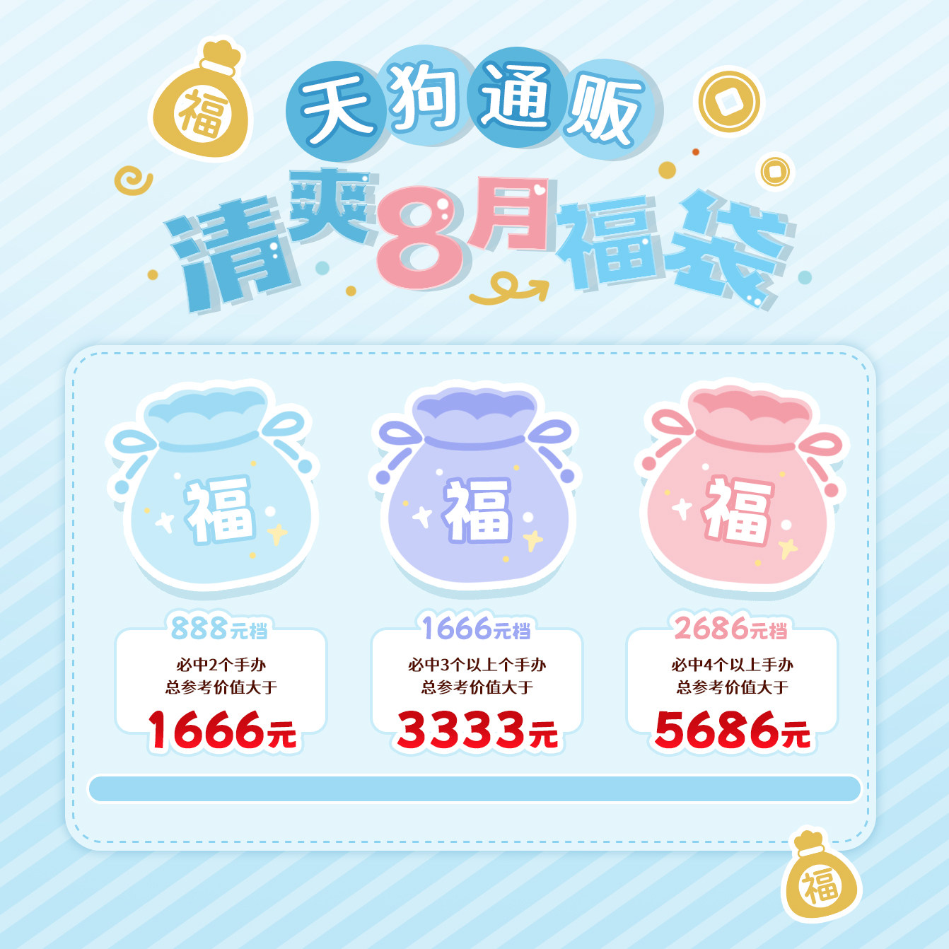 天狗通贩 8月清爽福袋 包邮成人向雕像/兵人