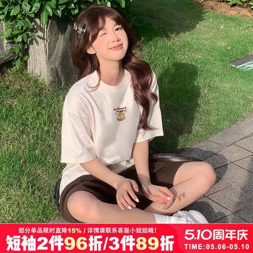ulzzang小众纯棉复古短袖t恤