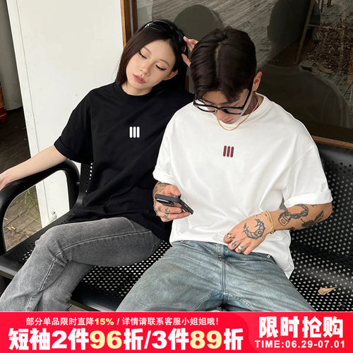 纯棉短袖t恤bf风宽松常规款