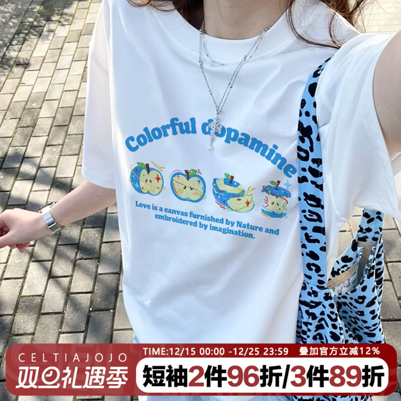 复古chic设计感短袖t恤女