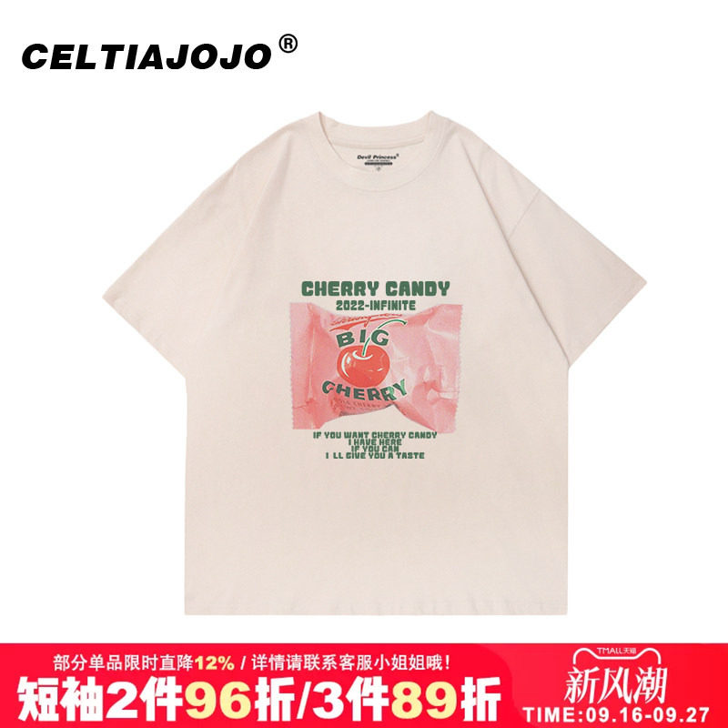 chic港风宽松短袖T恤夏季图片