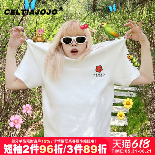 ins风小众多巴胺短袖t恤潮