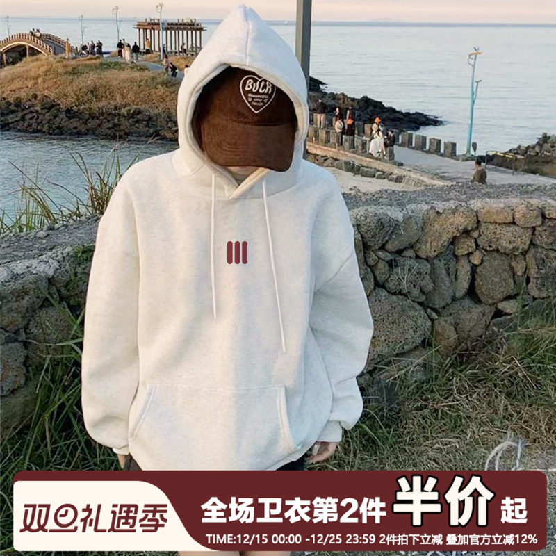 vintage宽松复古套头连帽卫衣