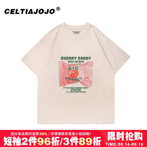 chic港风宽松短袖T恤夏季