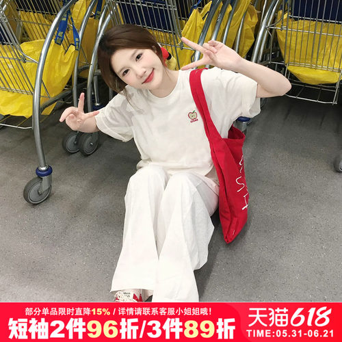 chic复古慵懒风简约短袖t恤潮
