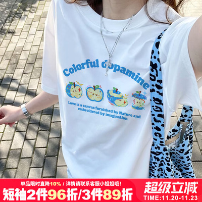 复古chic设计感短袖t恤女