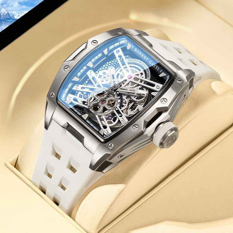 2025新款德国布加迪全自动机械手表男士商务镂空时尚腕表运动防水