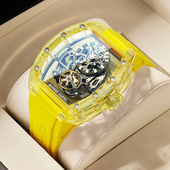 德国布加迪品牌男士 手表全自动名正双面镂空潮流时尚 夜光腕表十大