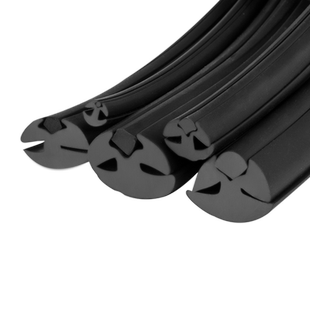 三口带嵌条视窗钣金玻璃窗口工字型H型密实发泡橡胶密封条