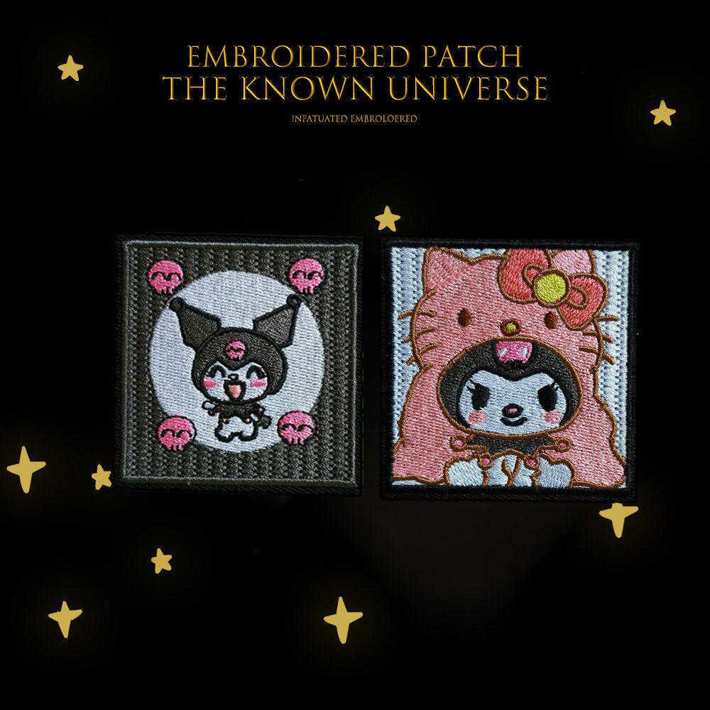 自粘款卡通kt猫库洛米布贴衣服包包装饰贴花修补洞switch手账ipad