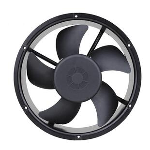 22060圆形铝框大风量管道通风散热风扇220x60mm直流防水风扇