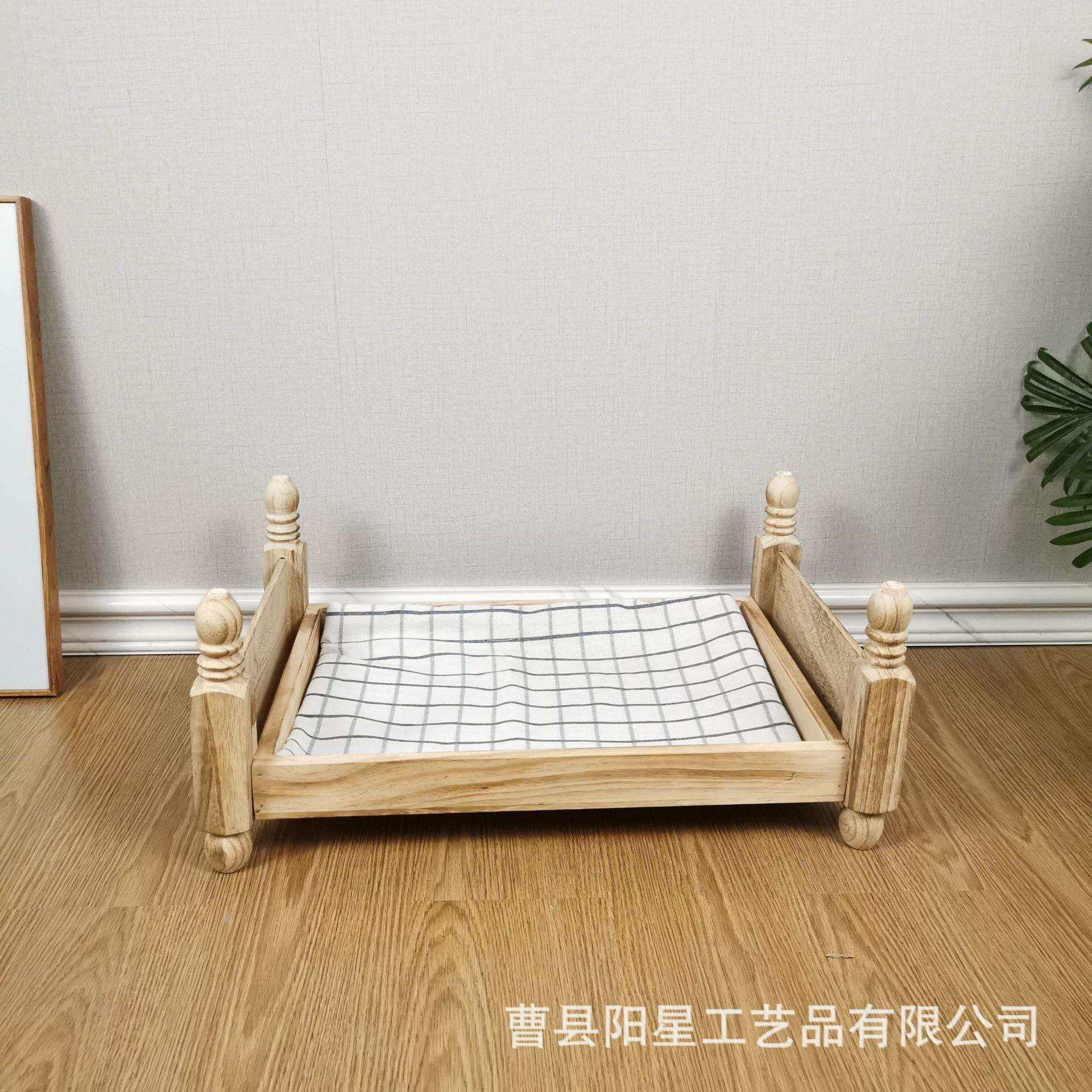 炭烧木床儿童摄影道具婴儿百天照木床新生儿拍照烧色木床