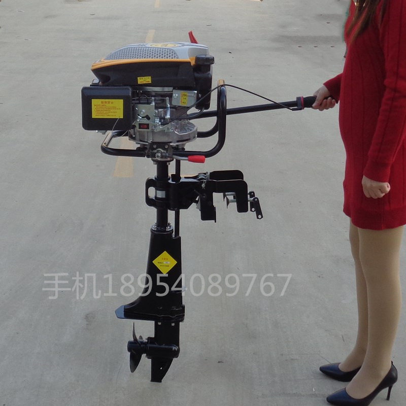 小型四冲程挂桨机 灵活轻便船桨机推进器 拆装简单汽油船挂机图片
