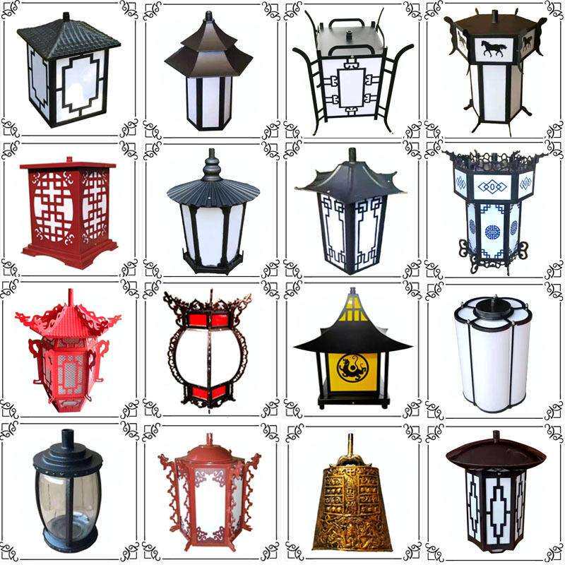 路灯灯笼灯小区公园花园别墅景区中式仿古防水景观灯户外庭院灯头