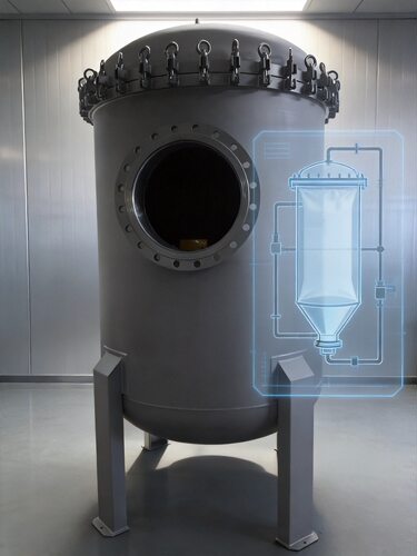 【嘉兴袋式过滤器】25个PP熔喷滤袋 600T/H 304不锈钢袋式过滤器