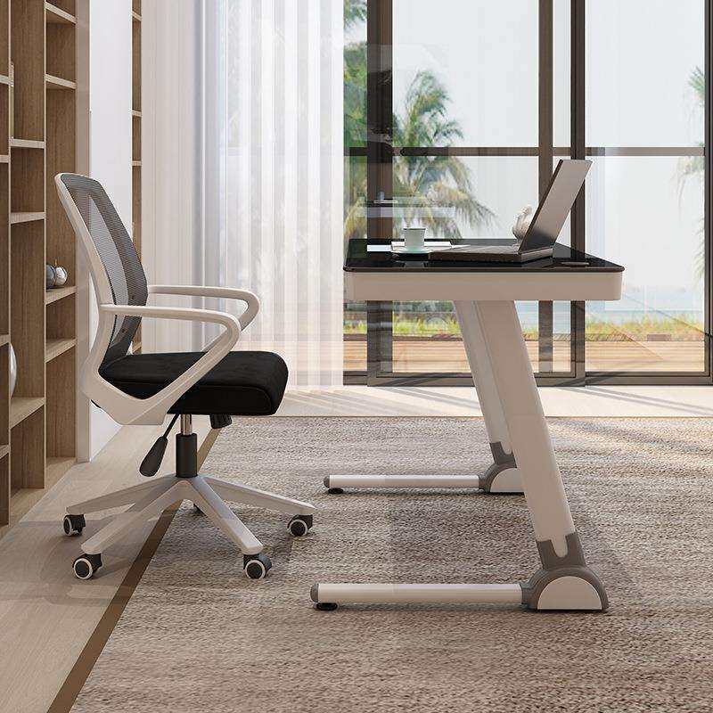 台式家用桌子卧室书桌简约写字桌学生学习桌简易钢化玻璃电脑桌