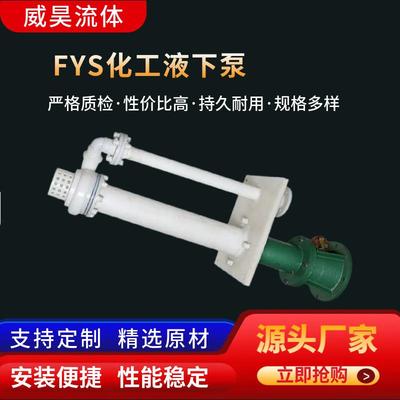 液下泵泥浆泵工程塑料清液排污泵立式渣浆泵自吸泵FYS化工液下泵