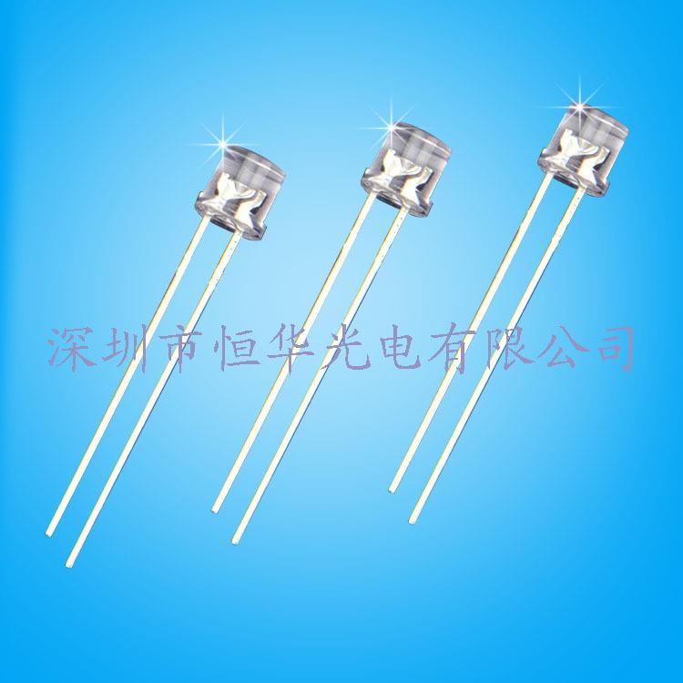 高亮F5mm平头橙光5MM平头白发橙光LED灯珠橙色发光二极管