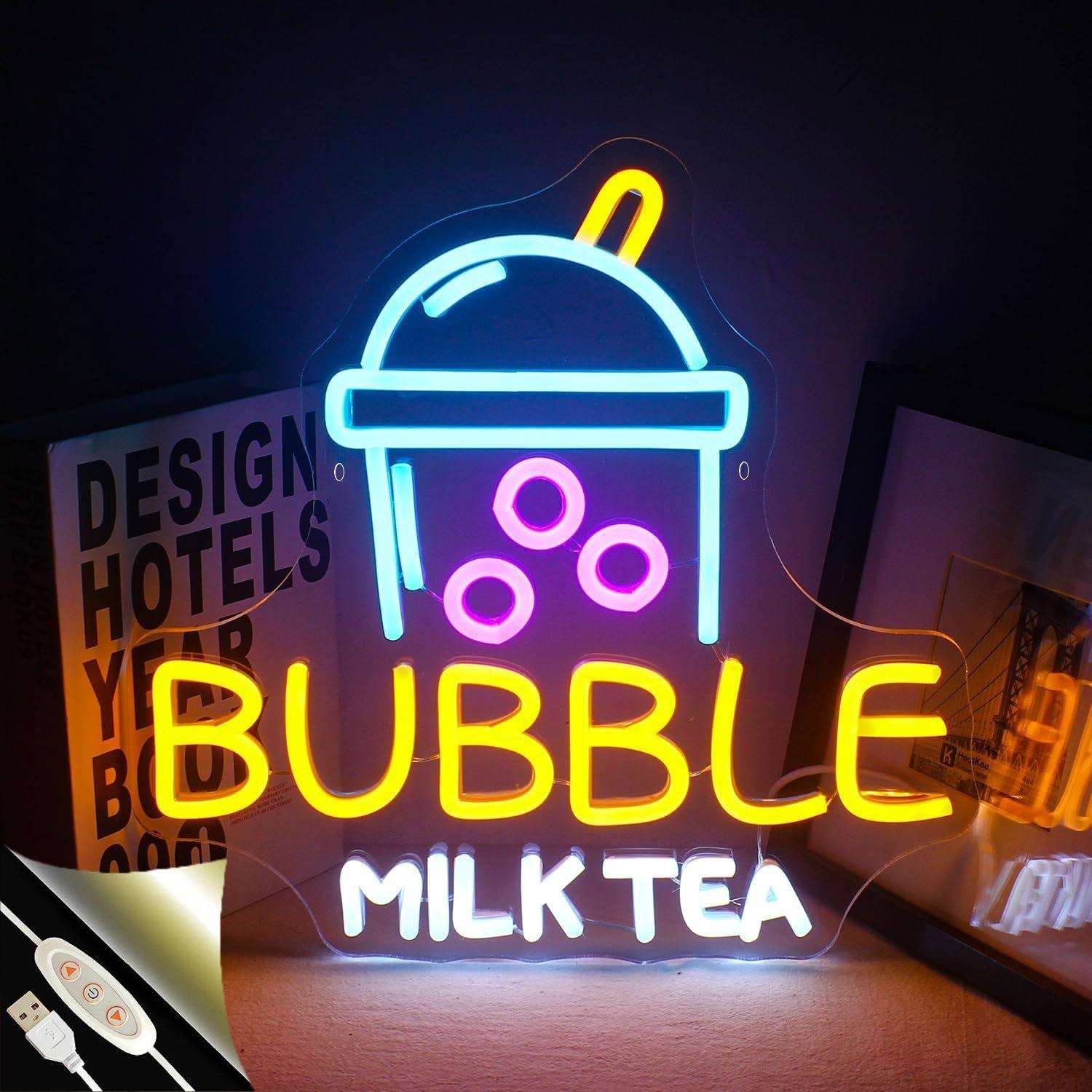 led发光字母造型氛围灯广告牌奶茶店标志灯饰装饰霓虹灯灯牌