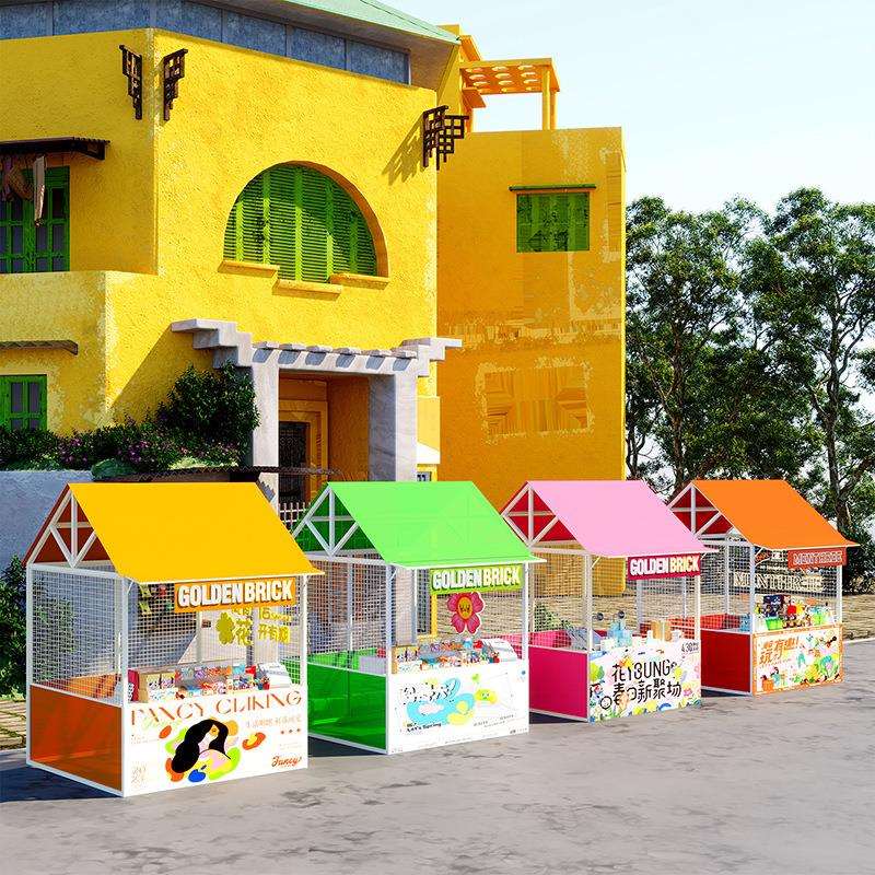 网红市集摊位展示架商场活动促销台夜市美食节小吃摊多功能售货车