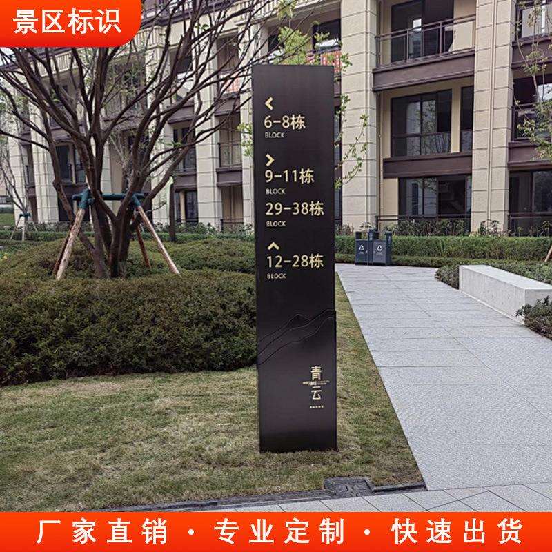 户外指示牌标牌导视牌导向牌立牌停车场指引牌精神堡垒广告架