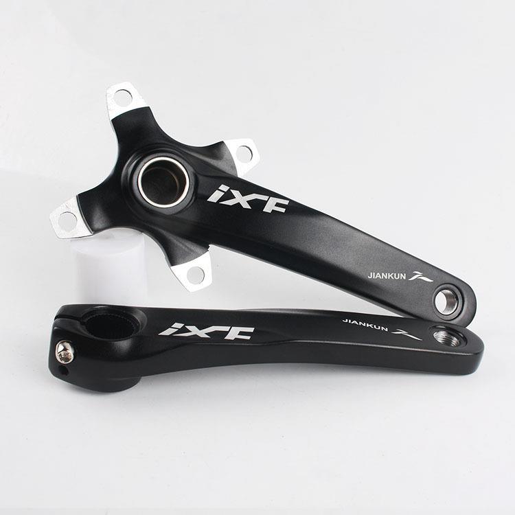 山地车一体中空牙盘左右曲柄一套改装单盘中空牙盘170曲柄