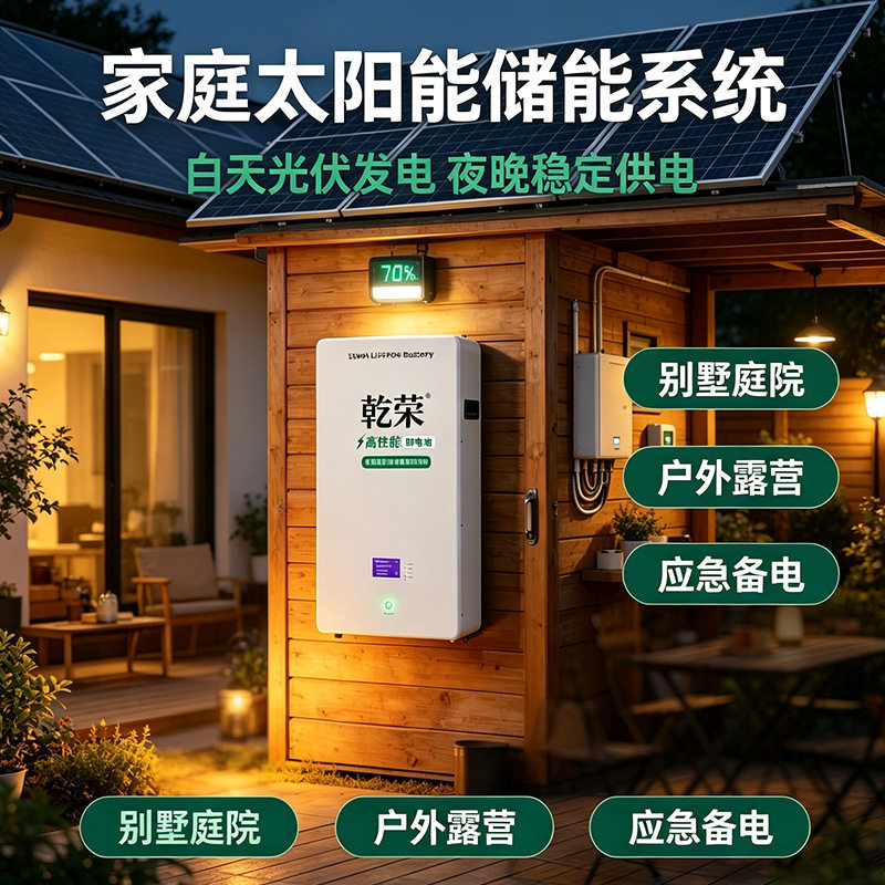 51.2V100Ah5KWh太阳能家庭供电储能系统5度电壁挂款储能电池