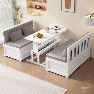 实木沙发床两用可折叠书桌一体伸缩客厅小户型卡座多功能储物床
