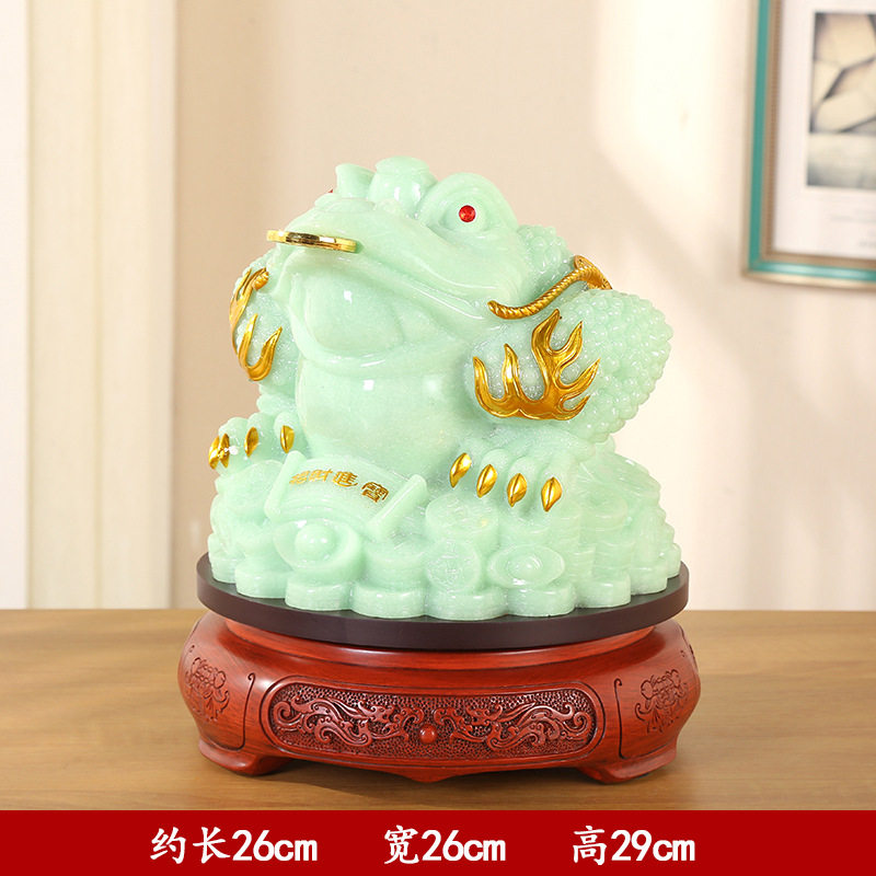 招财进宝金蟾风水摆件 开业乔迁树脂工艺品 家居客厅玄关摆件批发