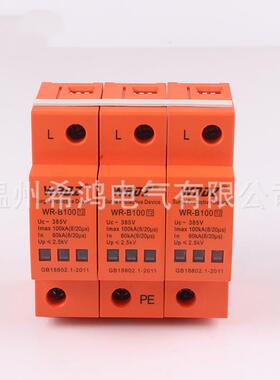 专业生产WR-B100系列避雷器3P型防雷器家用浪涌保护器