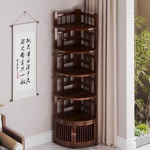 转角置物架书架客厅转角柜墙角柜餐厅角落柜沙发三角柜边角柜茶柜