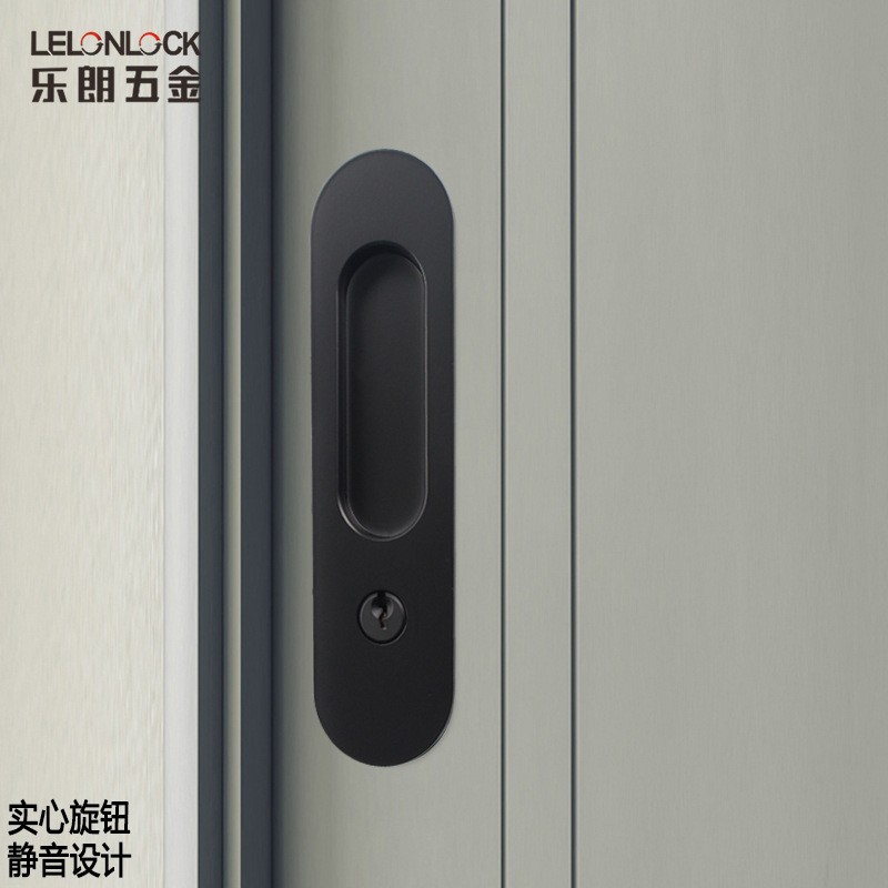 批发不锈钢移门锁酒店卫生间木门推拉锁厨房内嵌推拉隐形门锁具