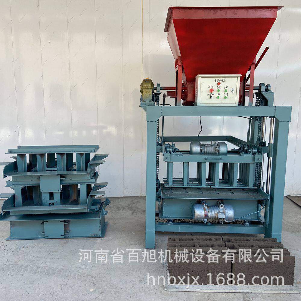 多用途4-35B混凝土块状砌块成型机带料斗水泥空心实心模具制砖机