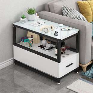 沙发边柜侧边几储物柜边桌简约客厅高柜小茶几窄长可移动角几轻奢