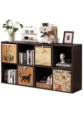 实木书架儿童置物架落地客厅黑色组合格子幼儿园储物收纳书柜钉制