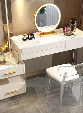 亚克力实木梳妆台简约现代卧室轻奢小户型化妆台储物柜一体化妆桌