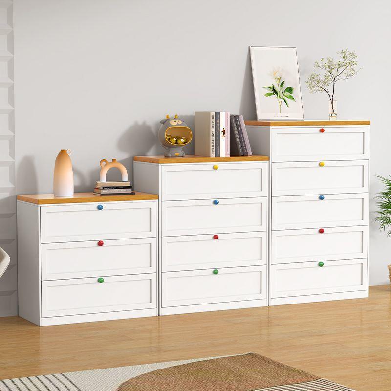 家用钢制五斗柜客厅边柜卧室床尾储物收纳抽屉柜现代简约铁艺斗柜