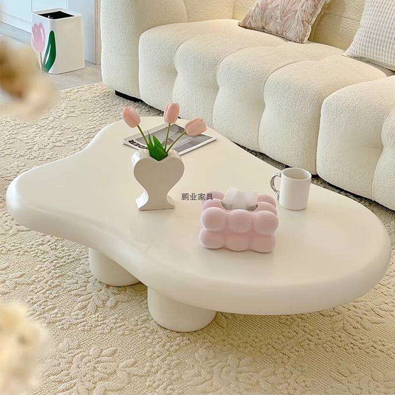 奶油风云朵茶几北欧家用小户型异形茶桌现代简约民宿网红创意茶几
