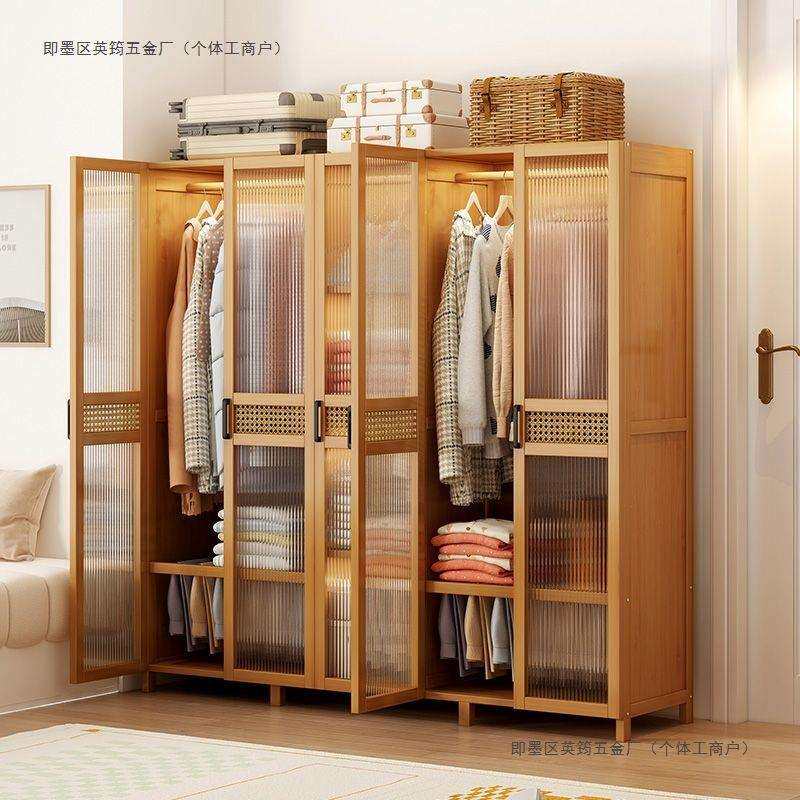 衣柜家用卧室简易组装出租屋经济型多层现代带门衣橱客厅防尘柜子