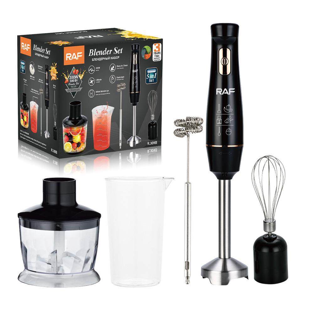 5合1电动手持式搅拌机单支棒榨汁打蛋搅拌混合家用料理棒