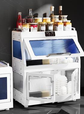 新款升级消毒碗架碗柜家用盘碗收纳架沥水烘干99%灭菌大容量收纳