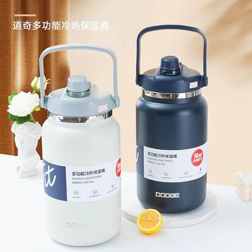 希乐道奇超大容量保温壶4600ML多功能冷热保温桶手提简约