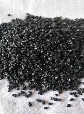 销售亮黑彩砂真石漆涂料用亮黑沙PC仿石砖用黑晶砂黑色石英砂