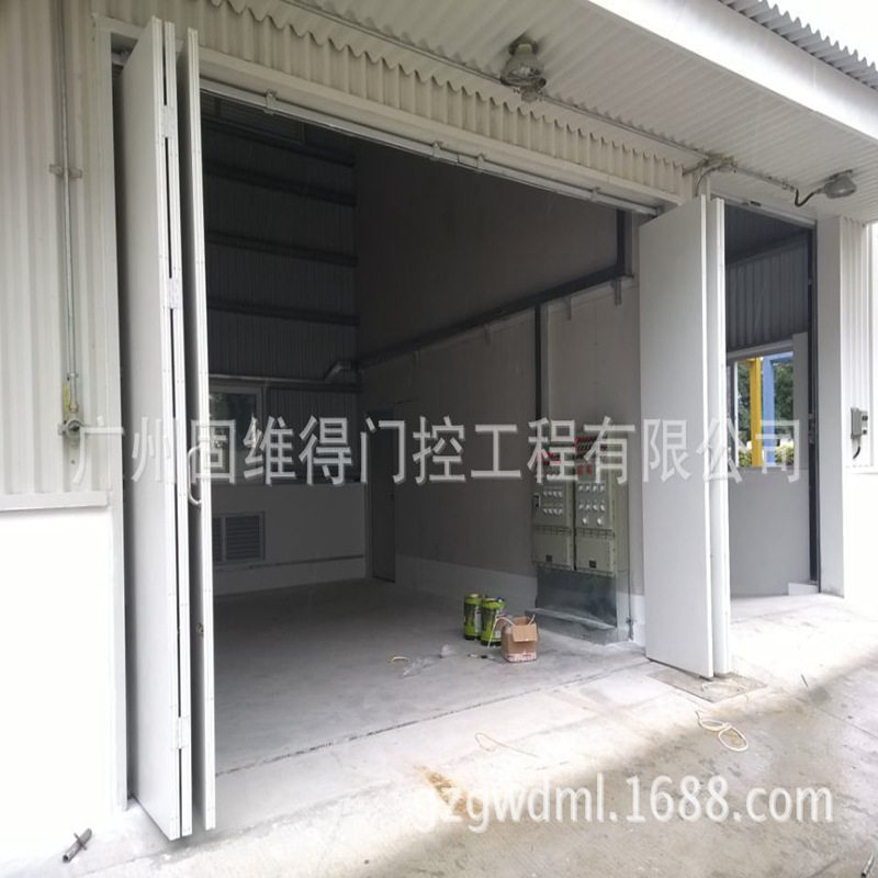 广东清远工业电动折叠门 车间厂房入口隔音防火防盗保温电动门