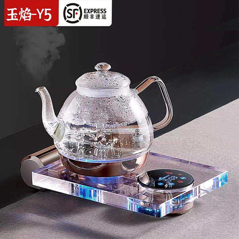 上水电热水壶水晶玻璃底部自吸式抽水烧水壶壶可调温烧水电动出水