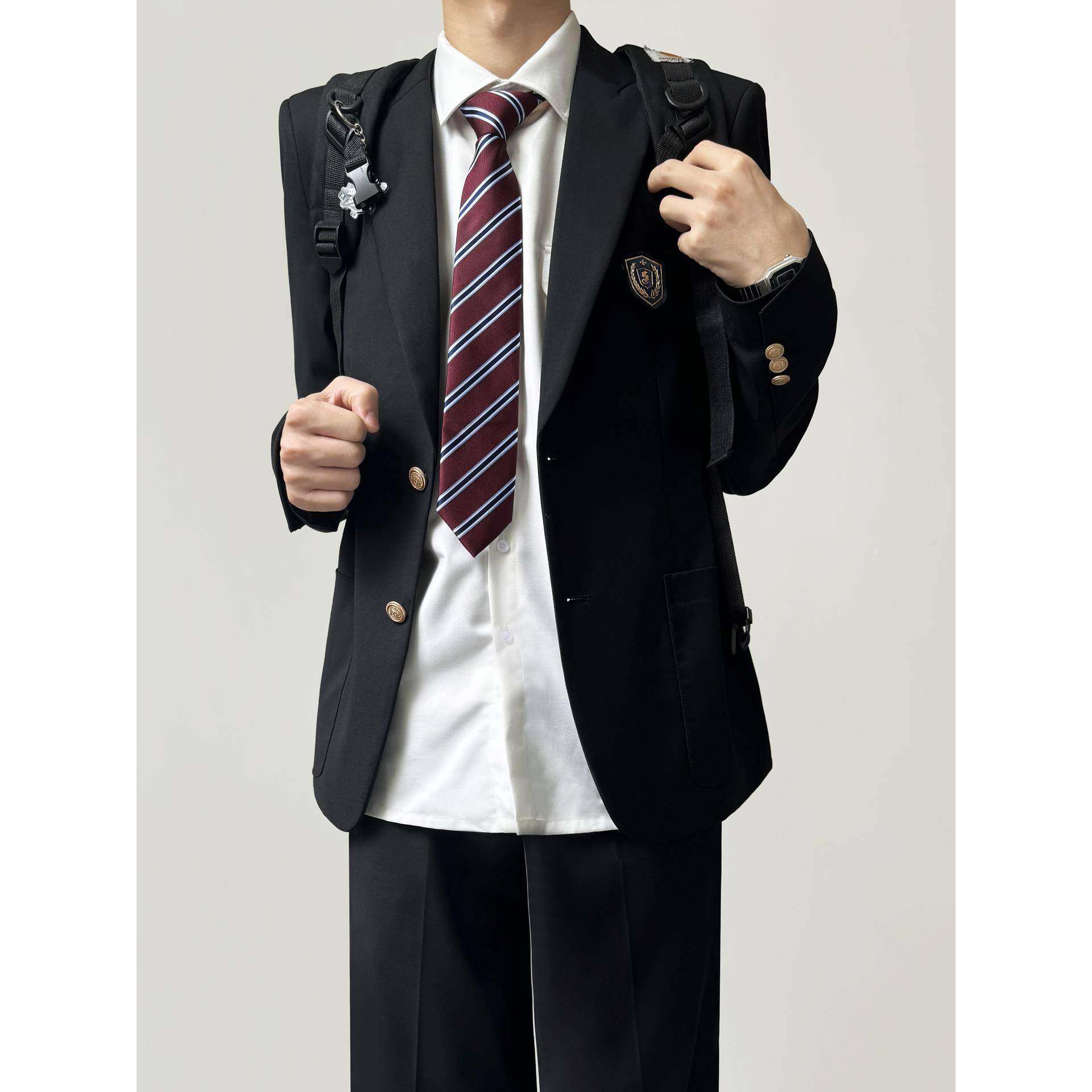木村叔dk日系西服男学生青少年学院风秋季原创校供感西装制服套装