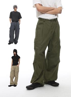 roaringwild a arch咆哮野兽 军绿色裤子工装裤长裤美式伞兵裤男