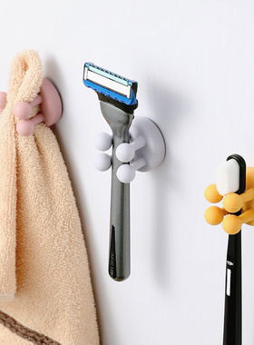 UOCO多功能硅胶挂钩办公室理线器牙刷剃须刀钩子无痕粘贴创意钩